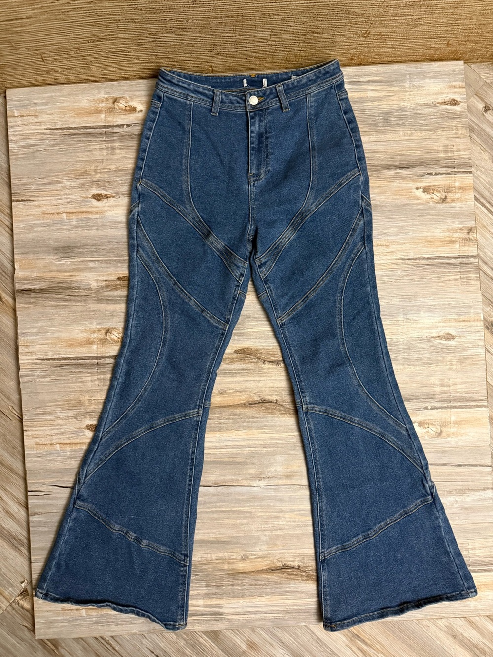 Forever 21 Premium Jeans Women’s 28 Blue Blue High Rise Flare 5-Pocket
